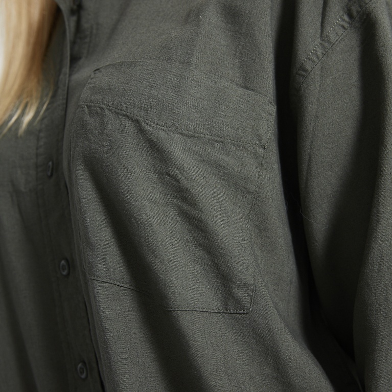 Linen blend shirt "Dina" Army Green